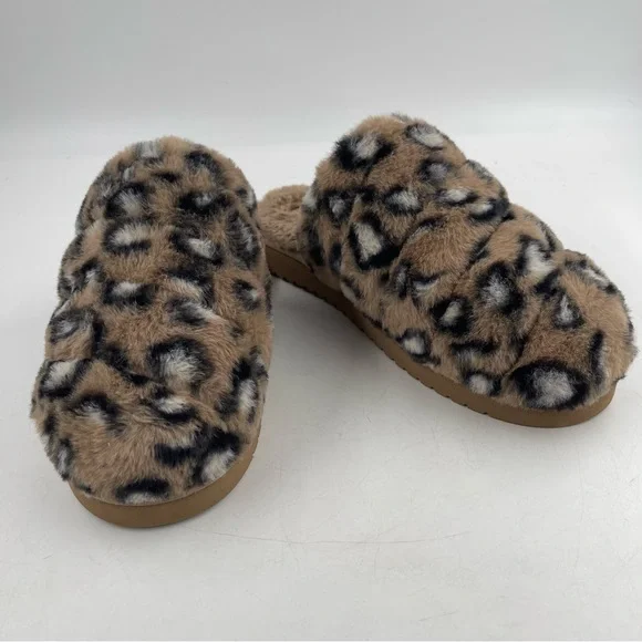 NEW! Koolaburra by UGG Women’s Starleen Abstract Leopard Fluff Slippers - Size 9 - Picture 6 of 11